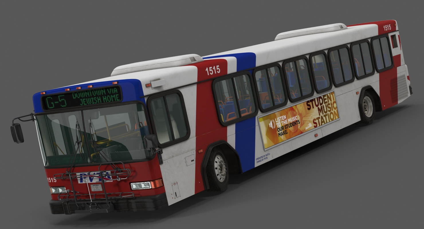 3D model Gillig Low Floor Bus