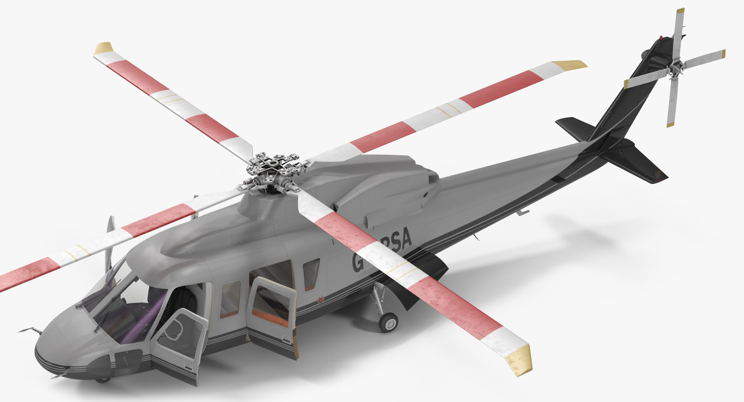 3D Utility Helicopter Sikorsky s76 Rigged model