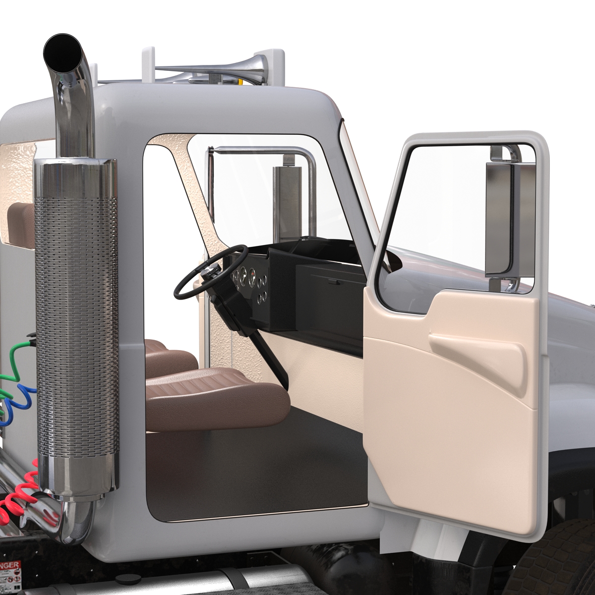 3D Truck Mack Simple Interior