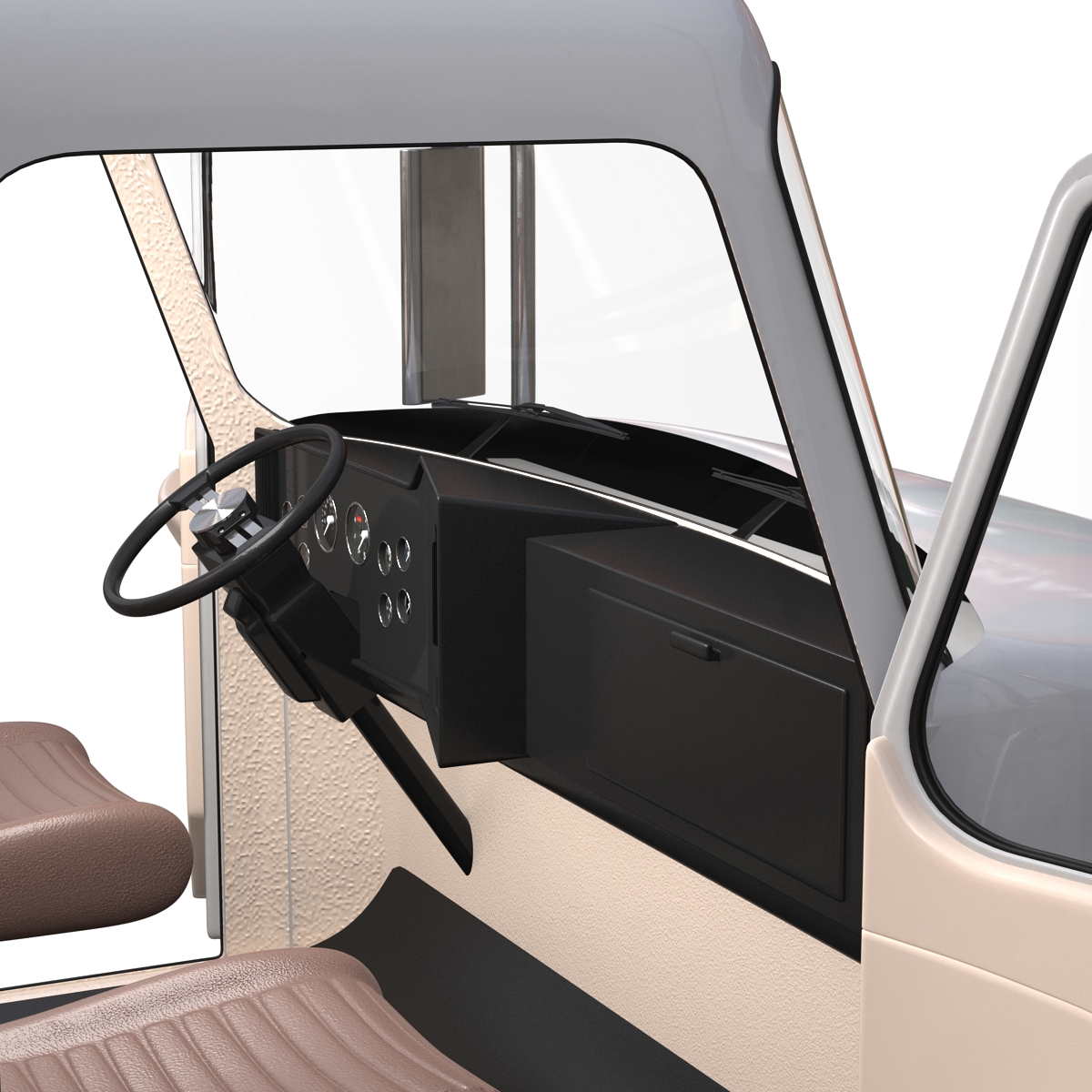 3D Truck Mack Simple Interior