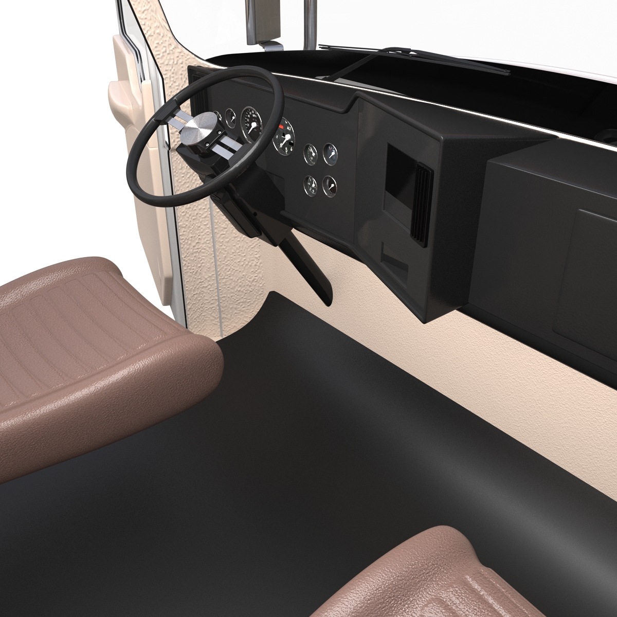 3D Truck Mack Simple Interior