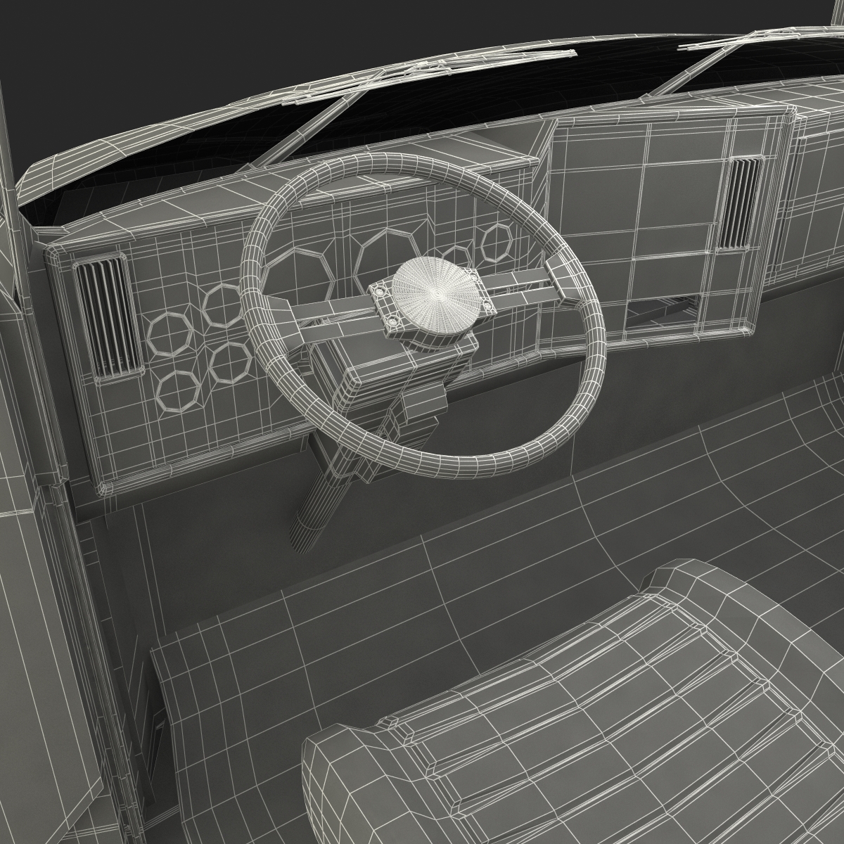 3D Truck Mack Simple Interior