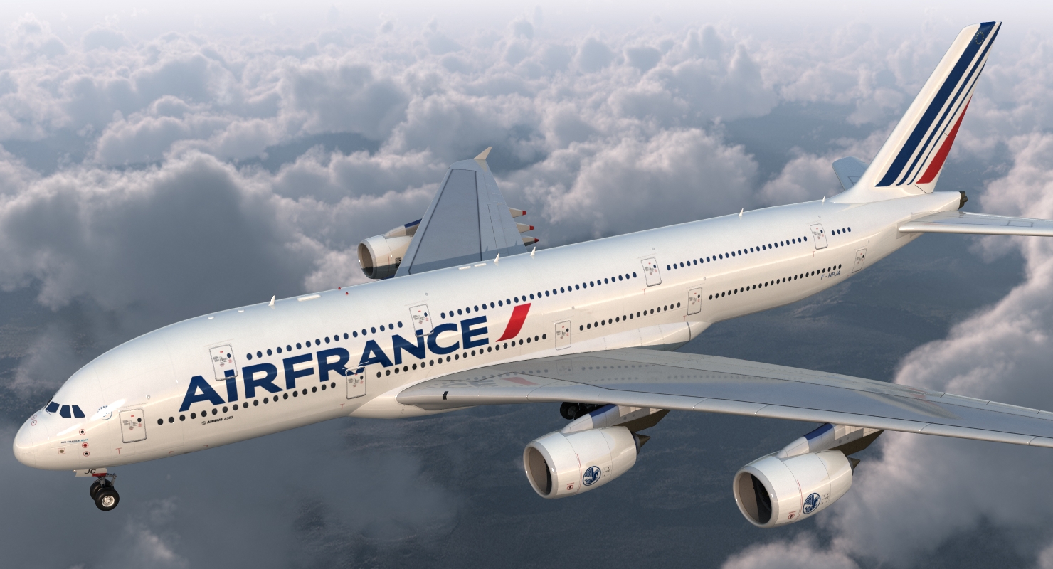 Airbus A380 1000 Air France 3D