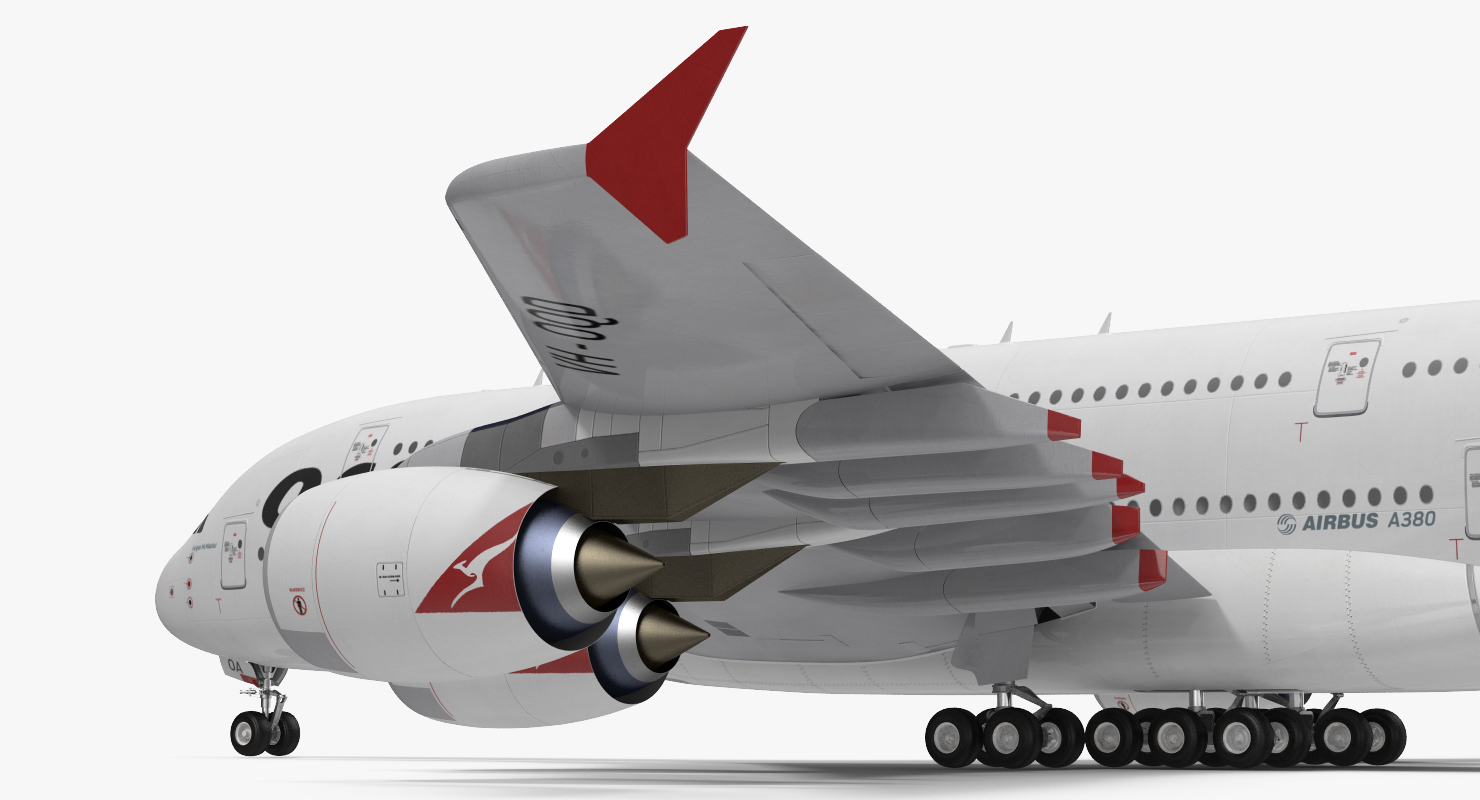 3D Airbus A380 1000 Qantas model