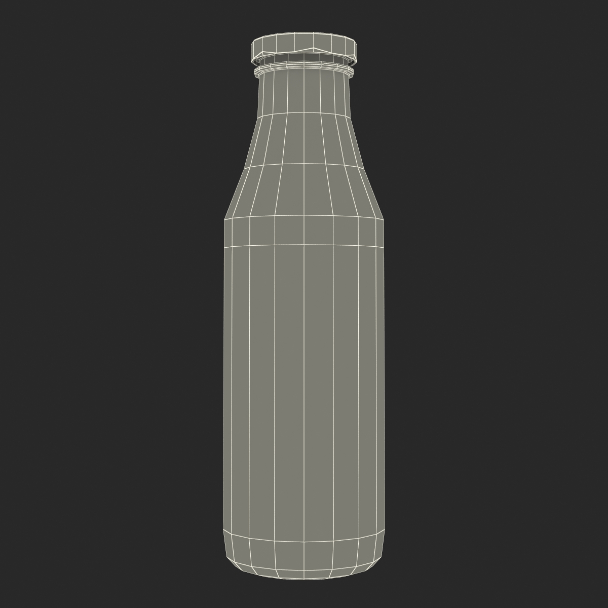 Milk Half Gallon Glass Bottle 3D model