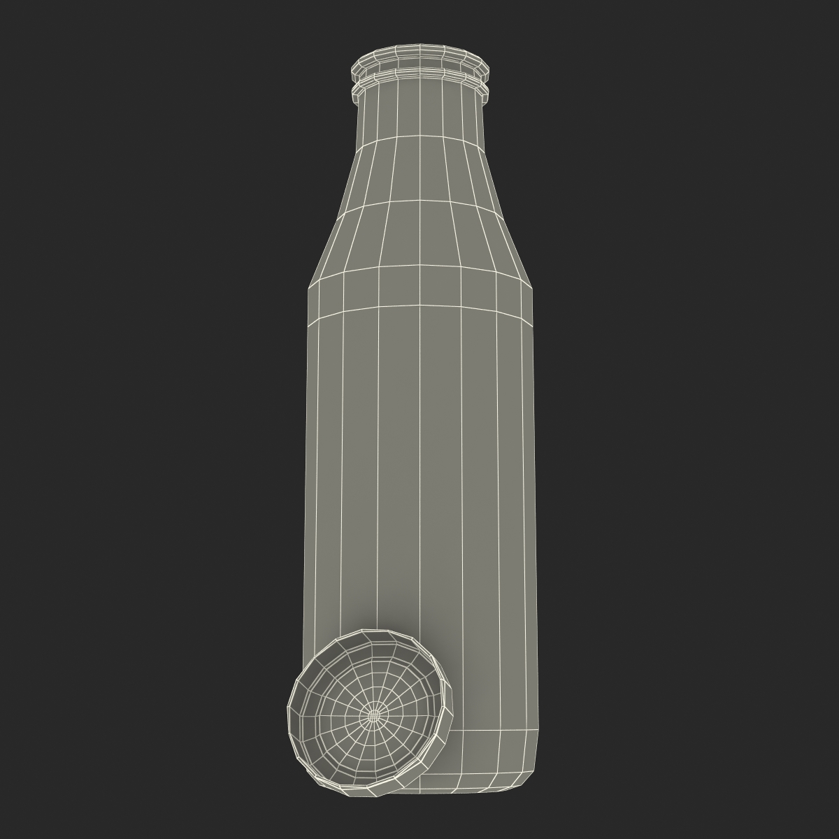 Milk Half Gallon Glass Bottle 3D model