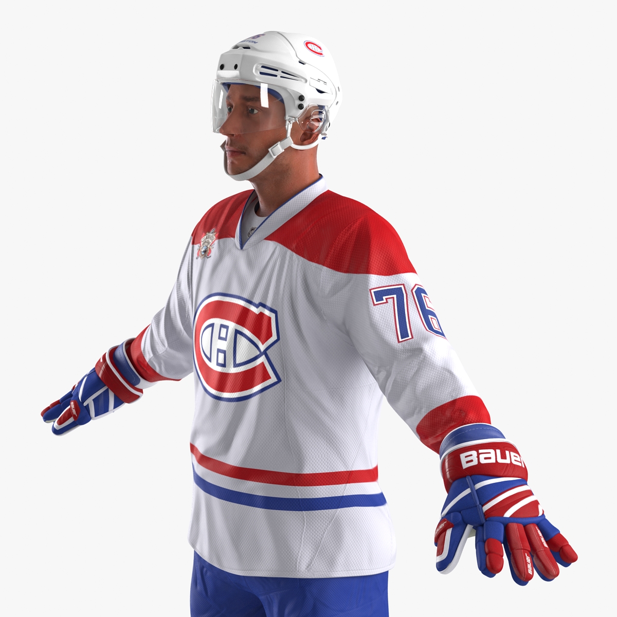 Hockey Player Montreal Canadiens 3D