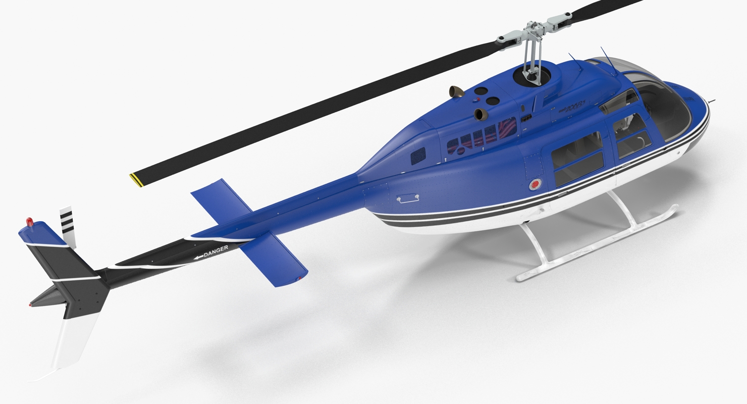 3D model Bell 206 JetRanger Rigged