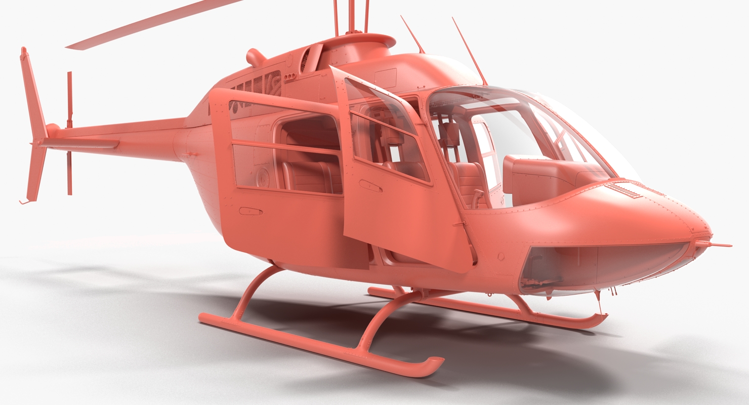 3D model Bell 206 JetRanger Rigged