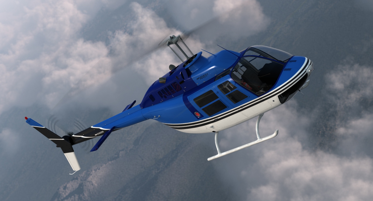 3D Bell 206 JetRanger model