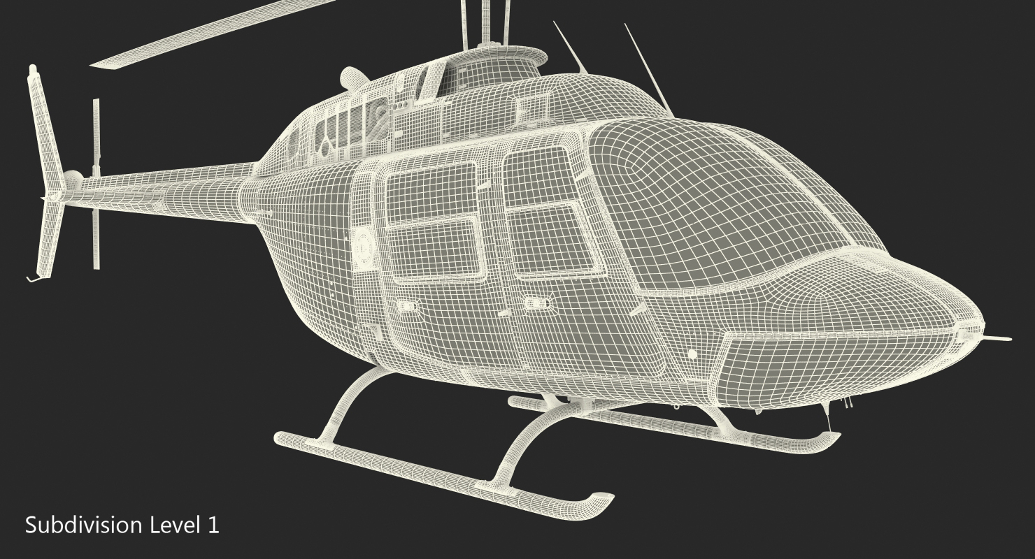 3D Bell 206 JetRanger model