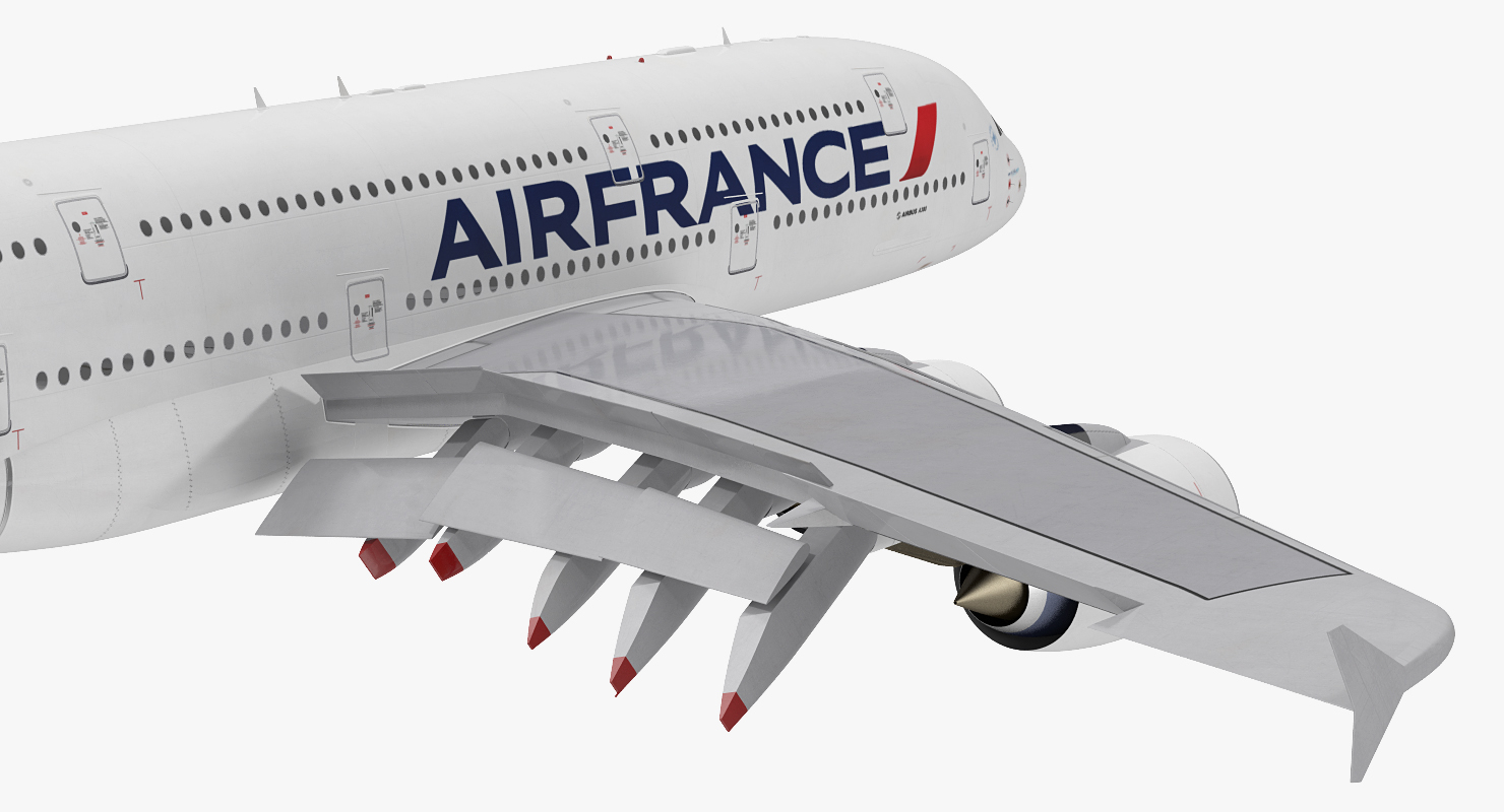 Airbus A380 1000 Air France Rigged 3D model