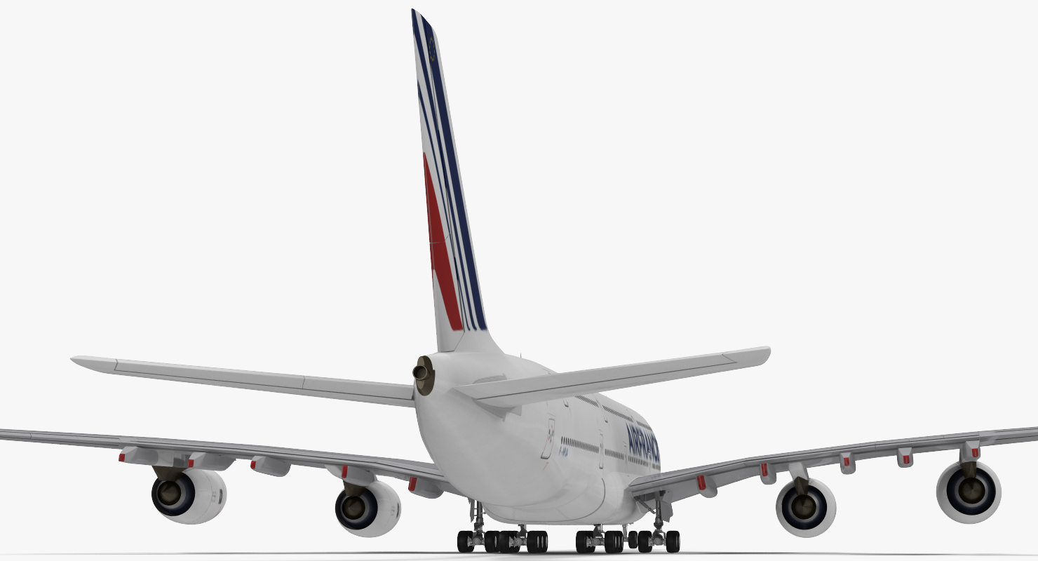 Airbus A380 1000 Air France Rigged 3D model