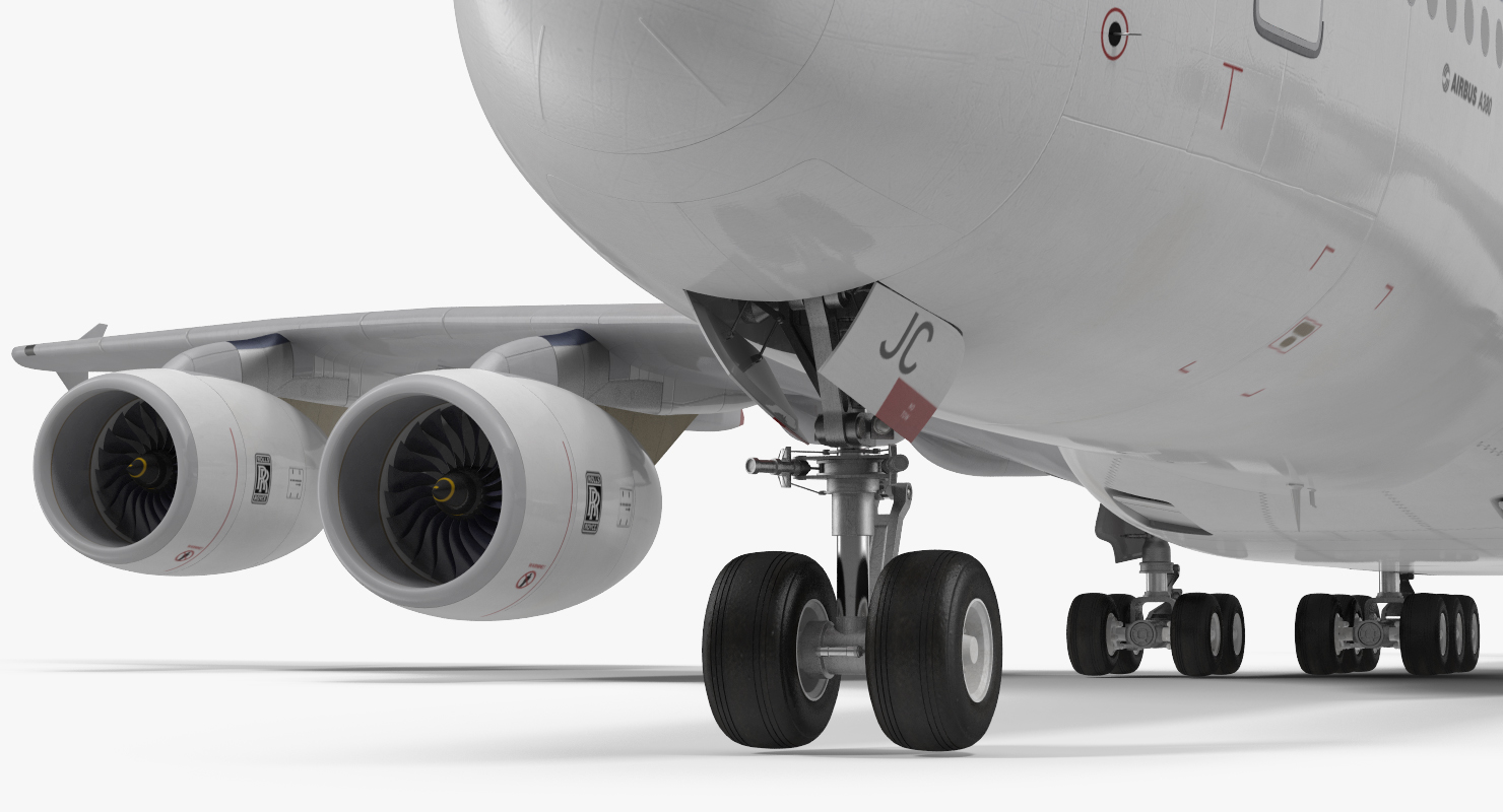 Airbus A380 1000 Air France Rigged 3D model