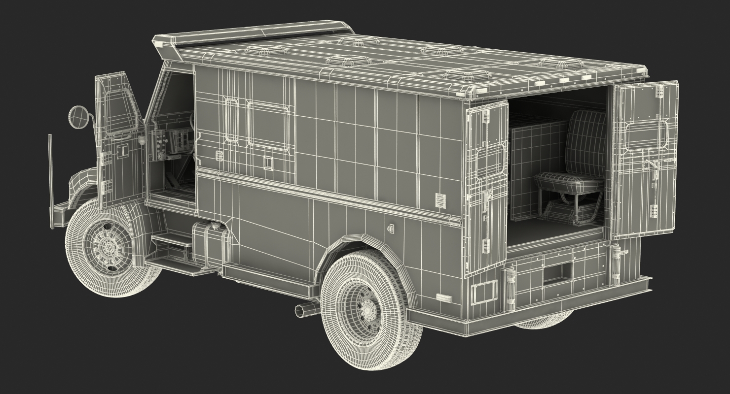 3D Bank Armored Car 2 model