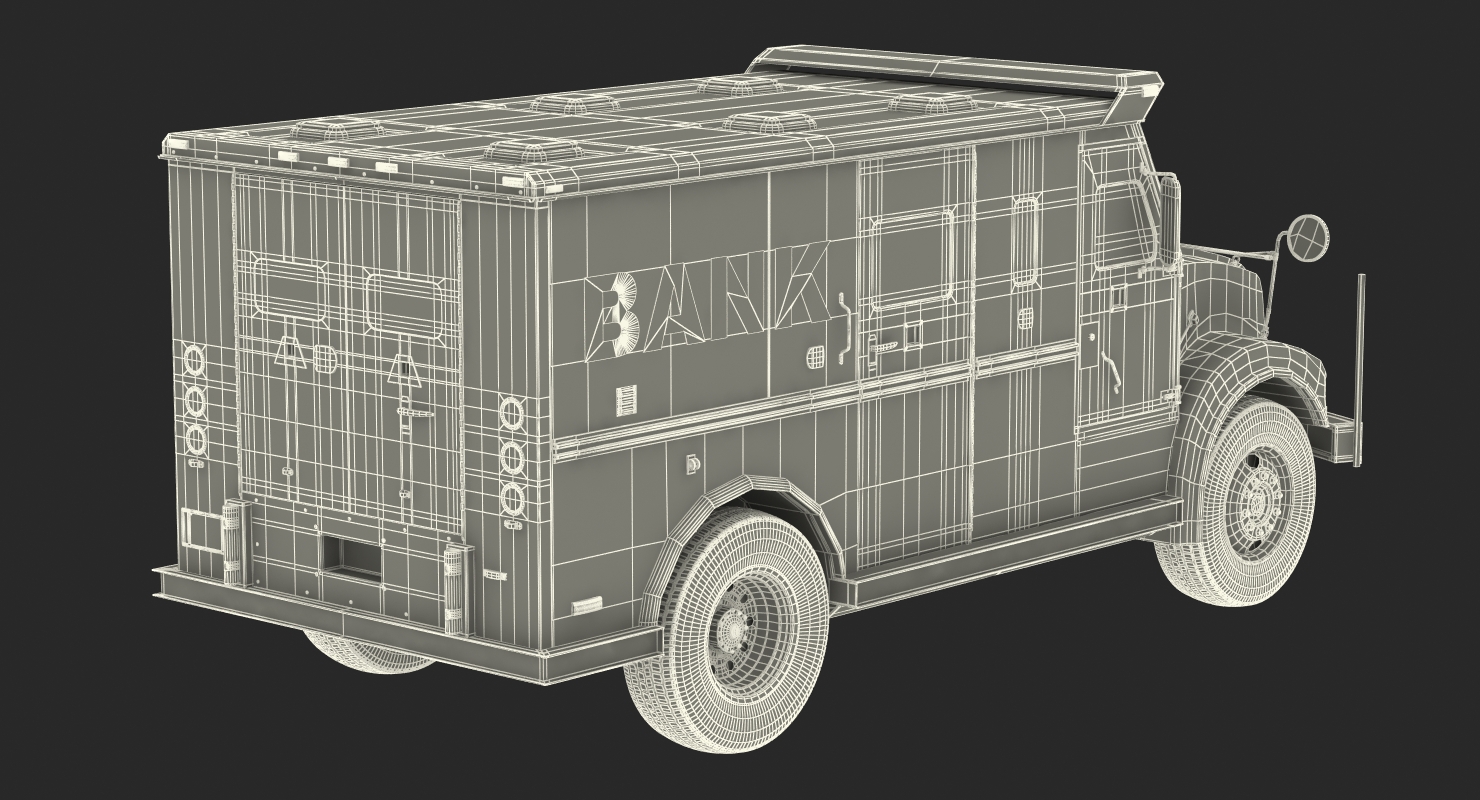 Bank Armored Car 2 Simple Interior 3D model