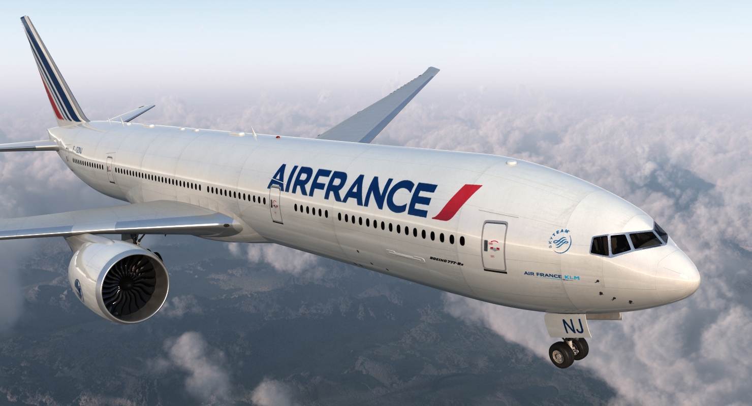 Boeing 777 8x Air France 3D model