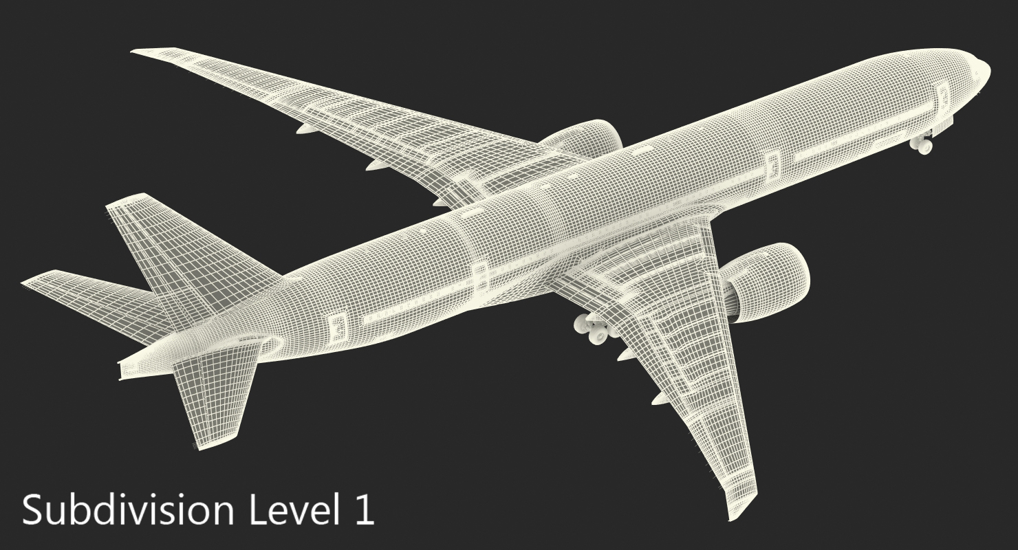 Boeing 777 8x Air France 3D model