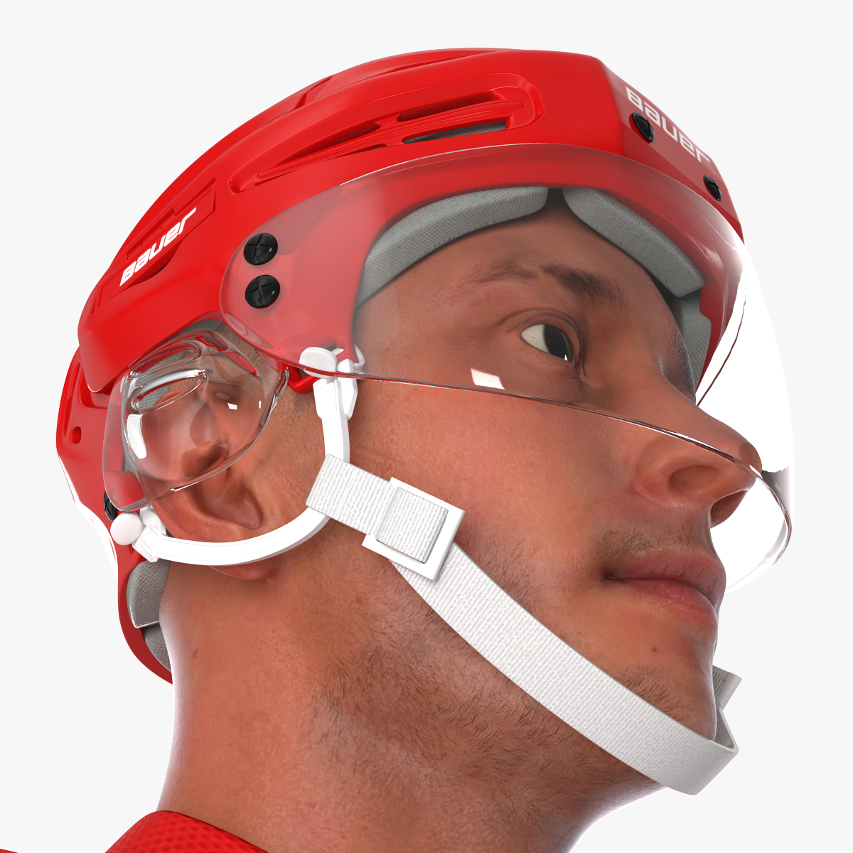 3D Hockey Player Detroit Red Wings