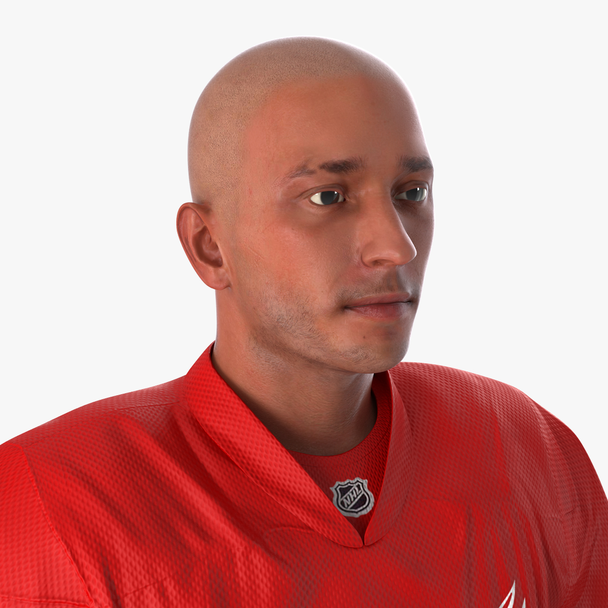 3D Hockey Player Detroit Red Wings