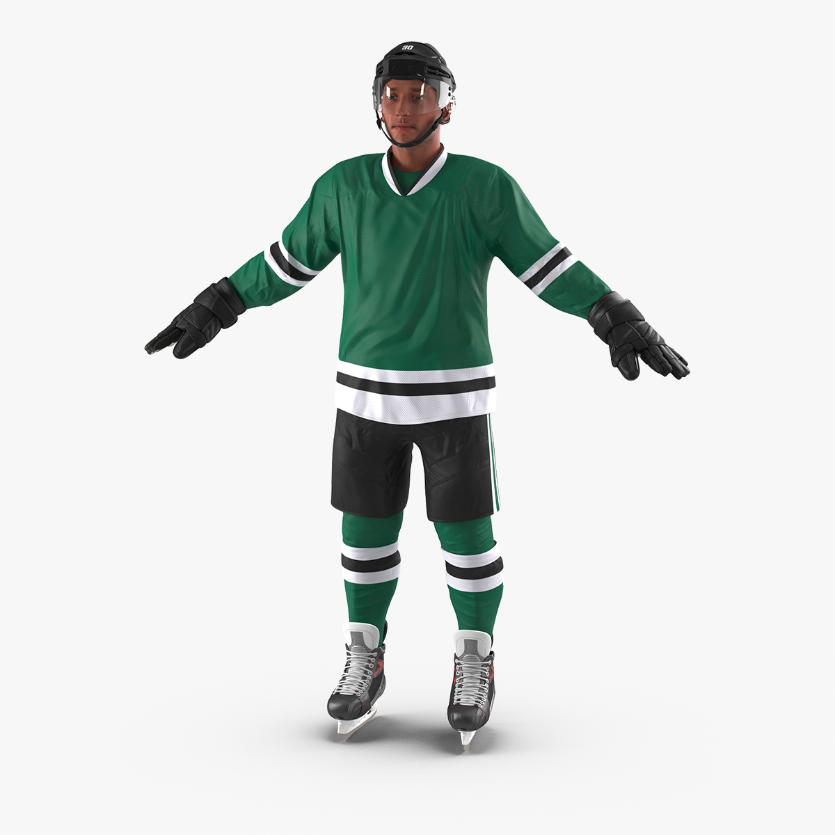 3D Hockey Player Generic