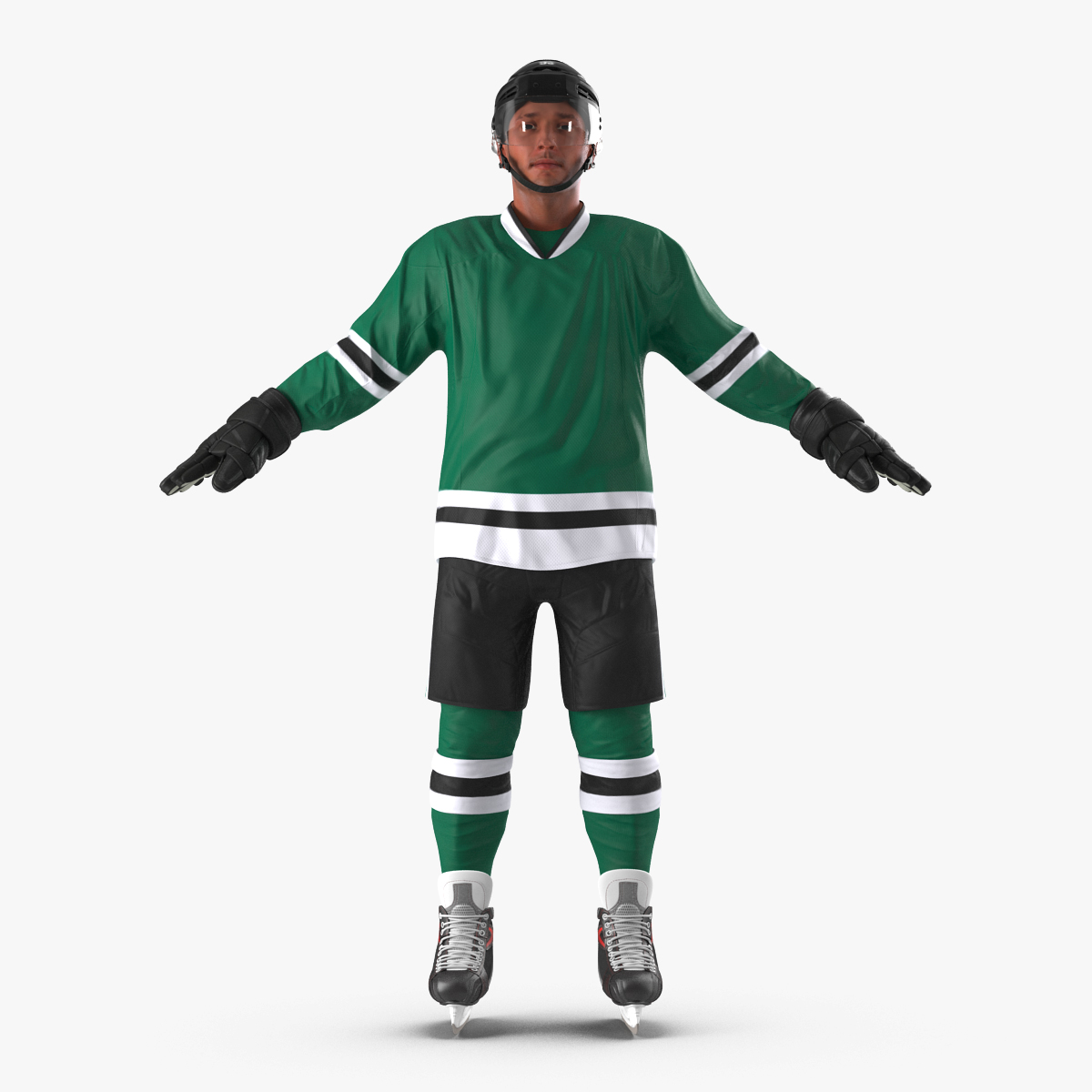 3D Hockey Player Generic