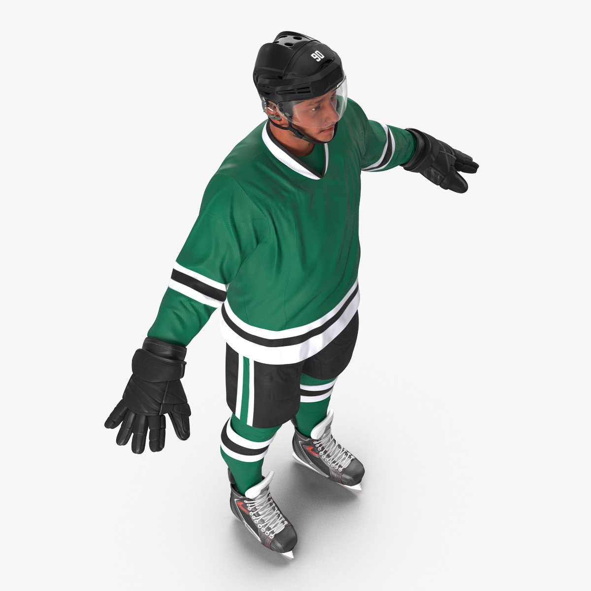 3D Hockey Player Generic