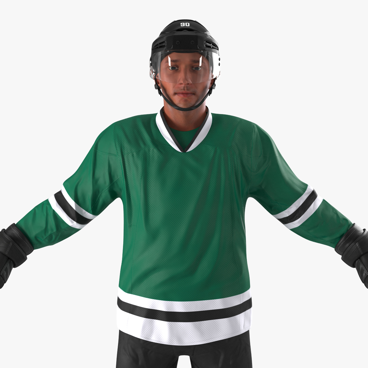 3D Hockey Player Generic