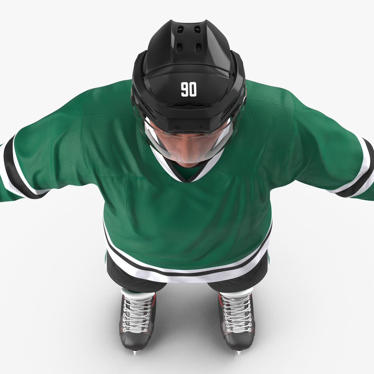 3D Hockey Player Generic