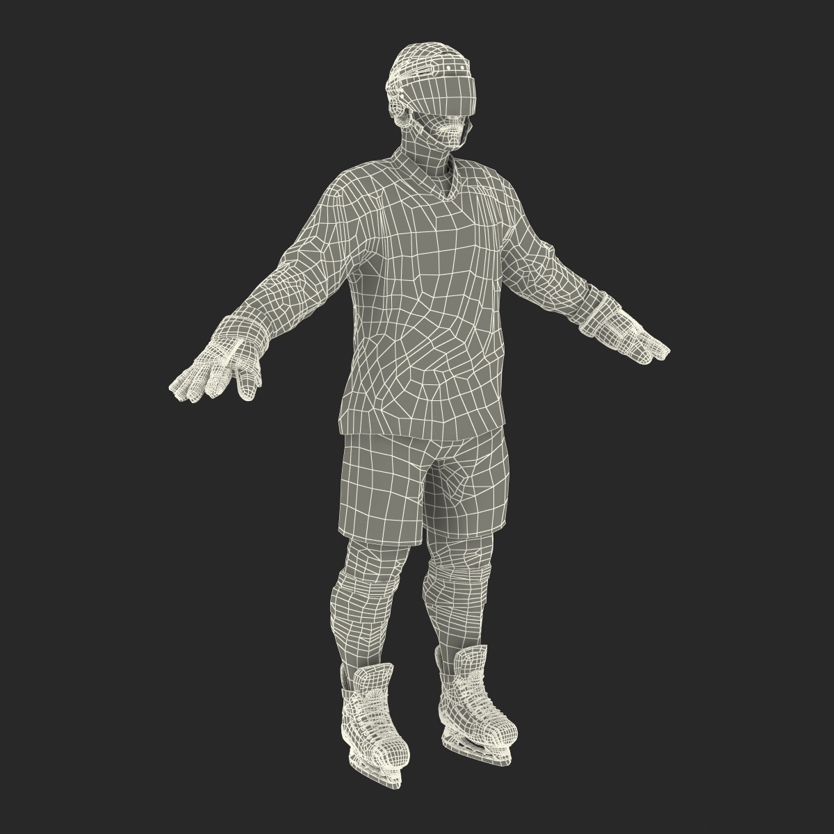 3D Hockey Player Generic