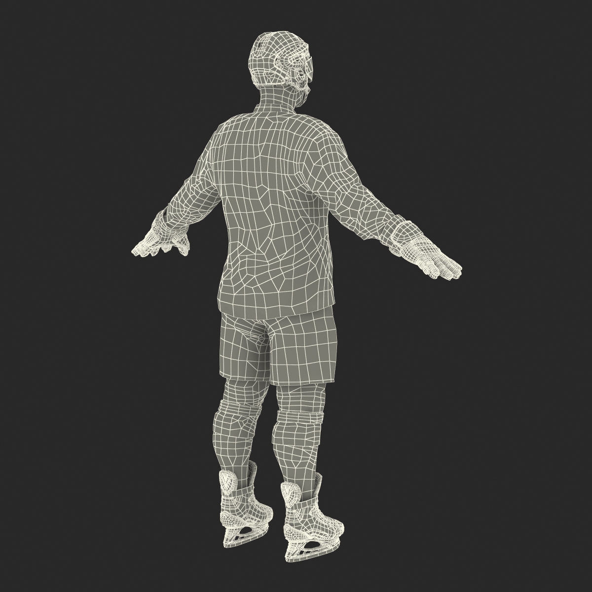 3D Hockey Player Generic