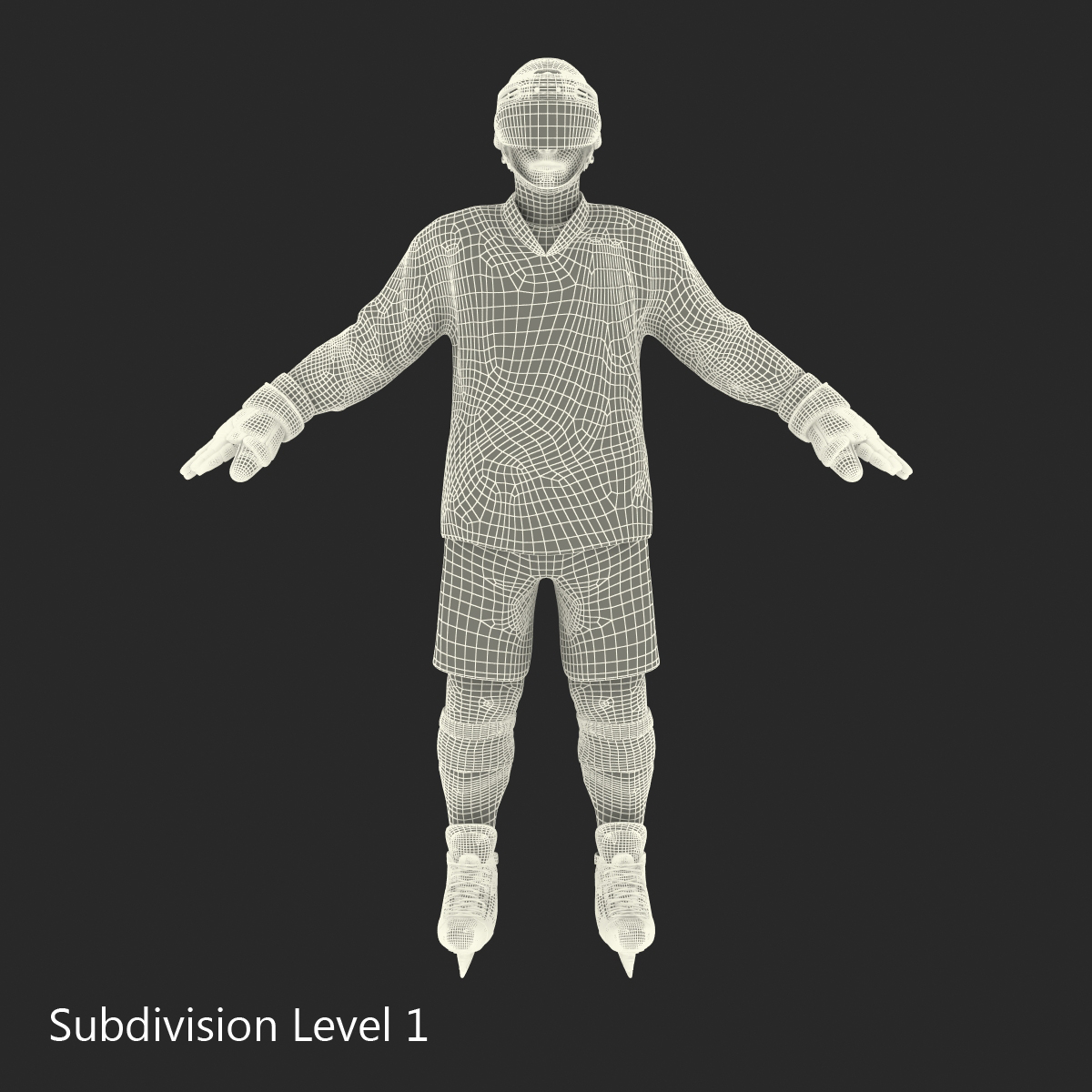 3D Hockey Player Islanders model