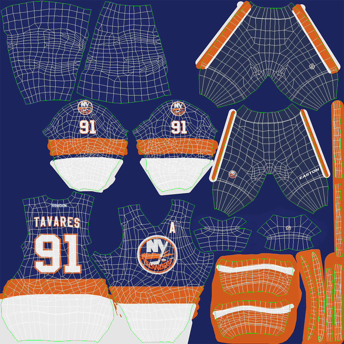 3D Hockey Player Islanders model