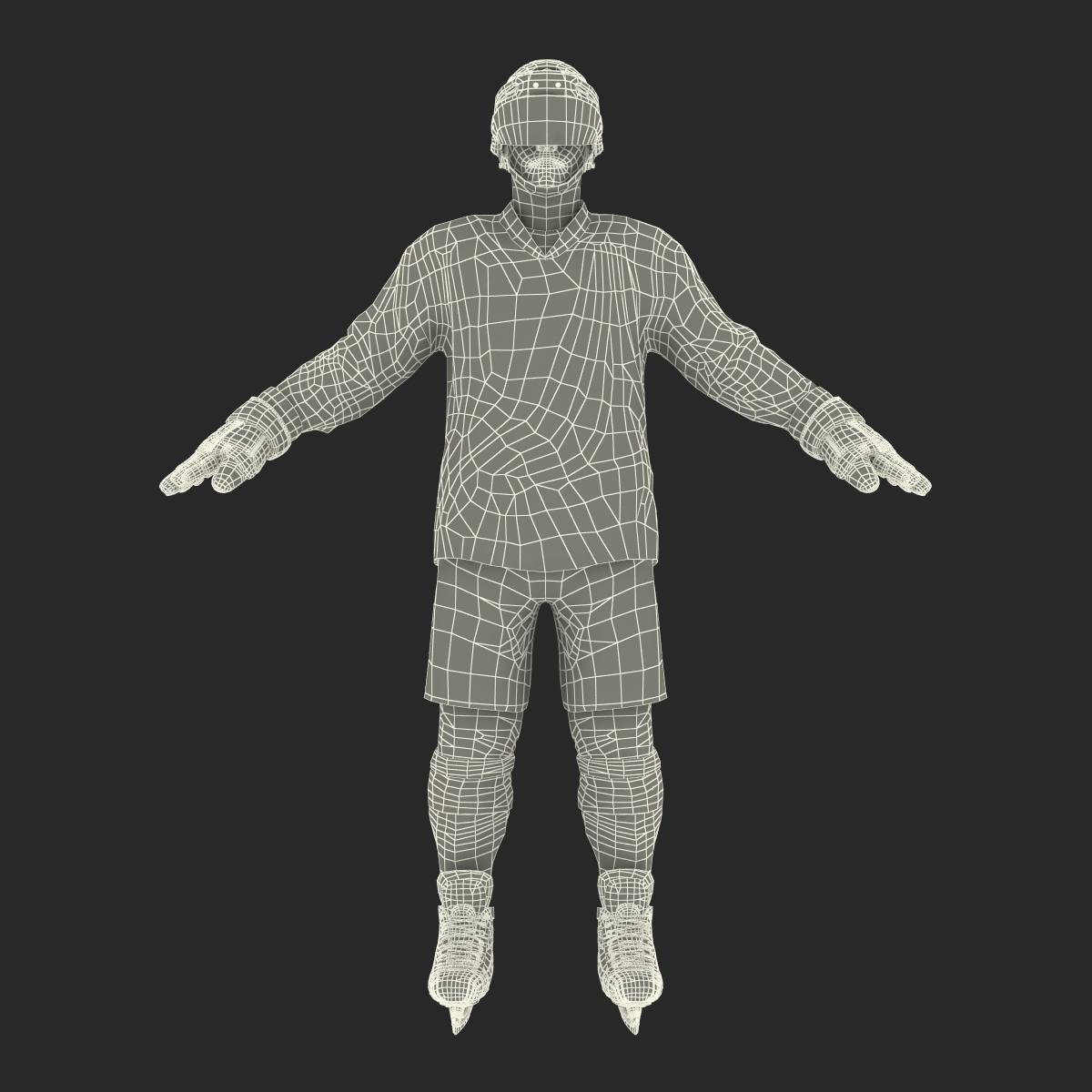 3D Hockey Player Islanders model