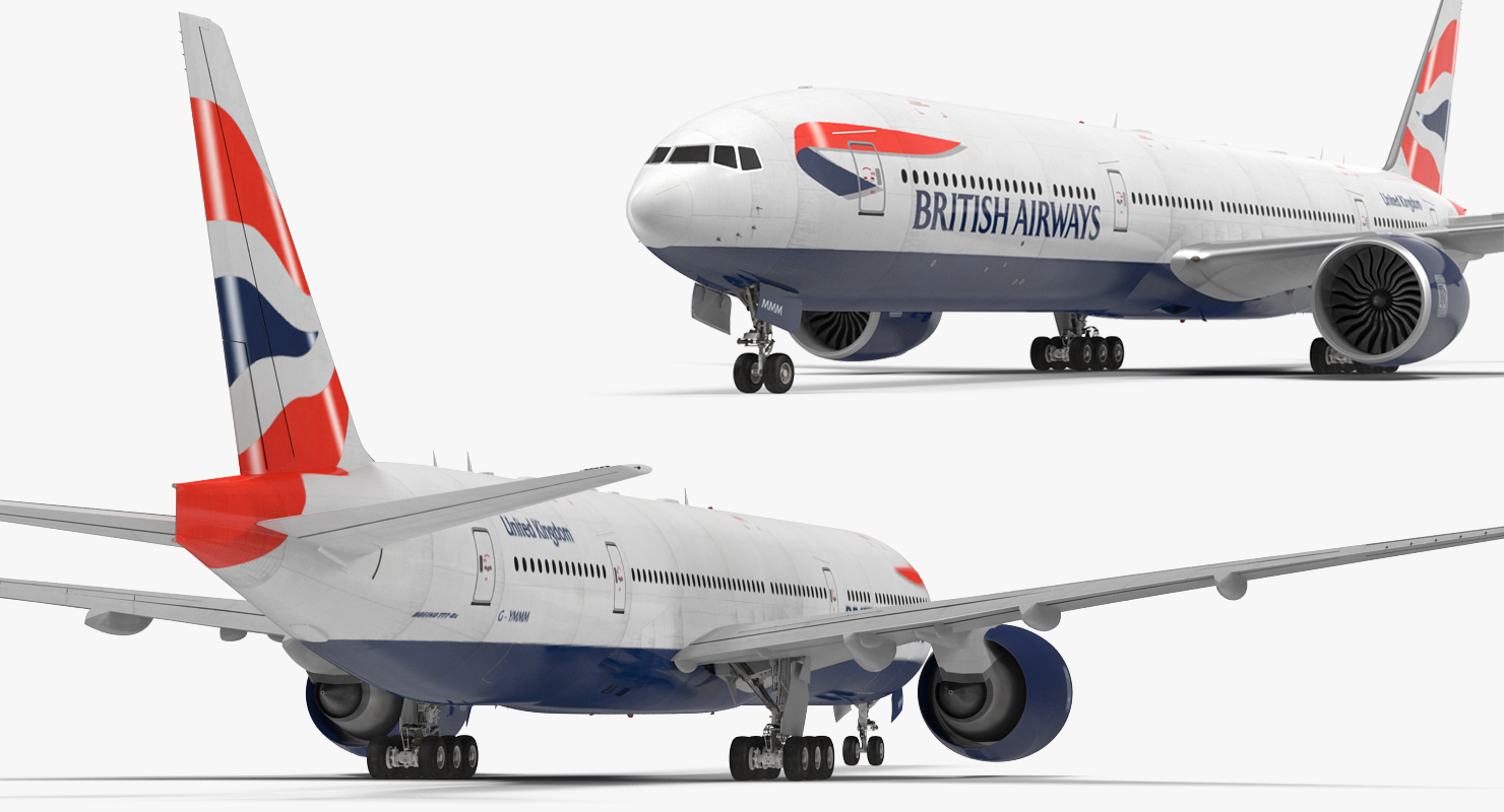 Boeing 777 8x British Airways 3D model