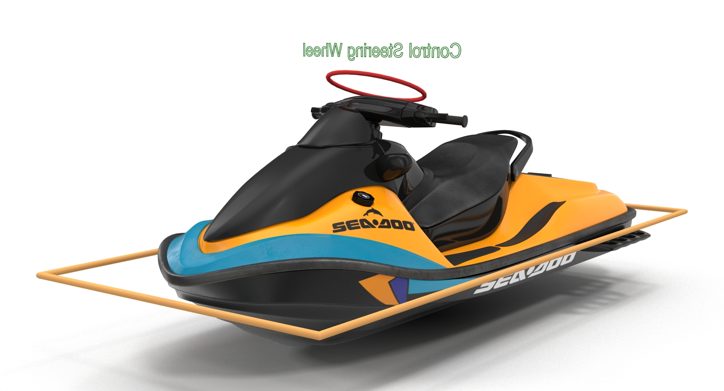 Jet Ski Sea Doo 2 Rigged 3D model