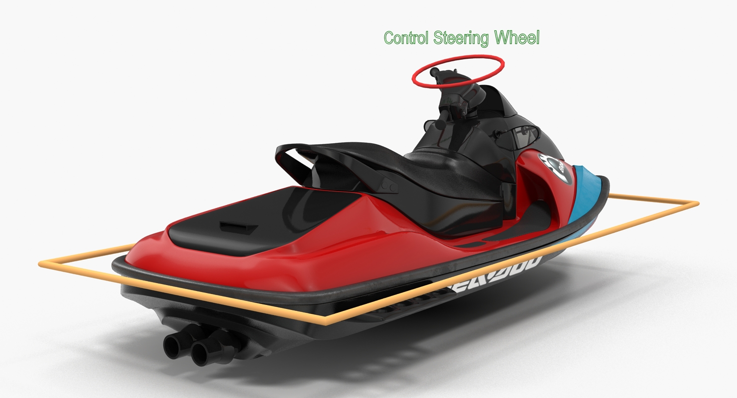 Jet Ski Sea Doo Rigged 3D