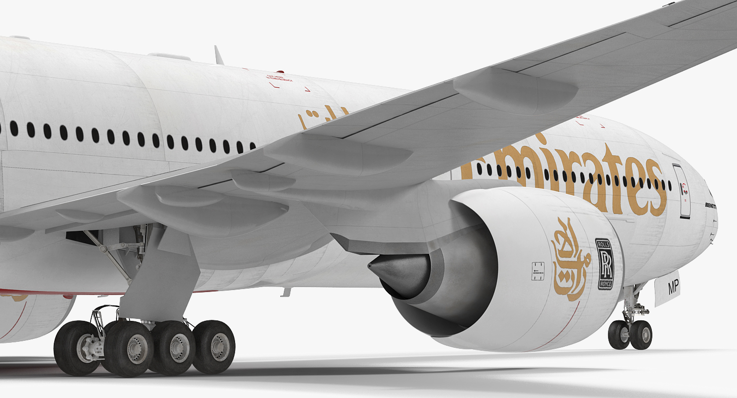 3D Boeing 777 8x Emirates Airlines