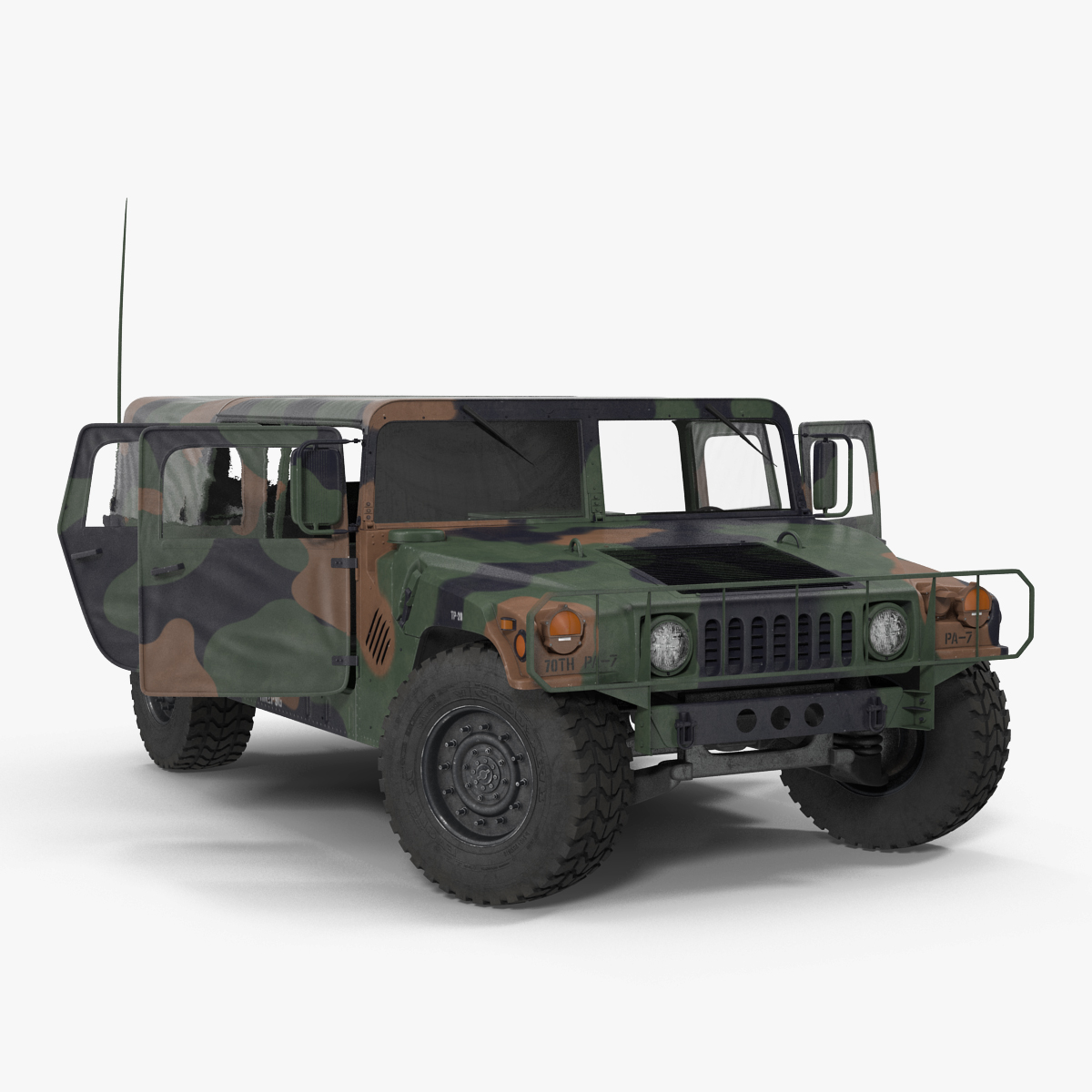 3D model Troop Carrier HMMWV m1035 Camo