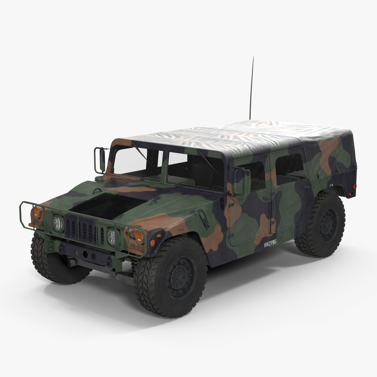 3D model Troop Carrier HMMWV m1035 Camo