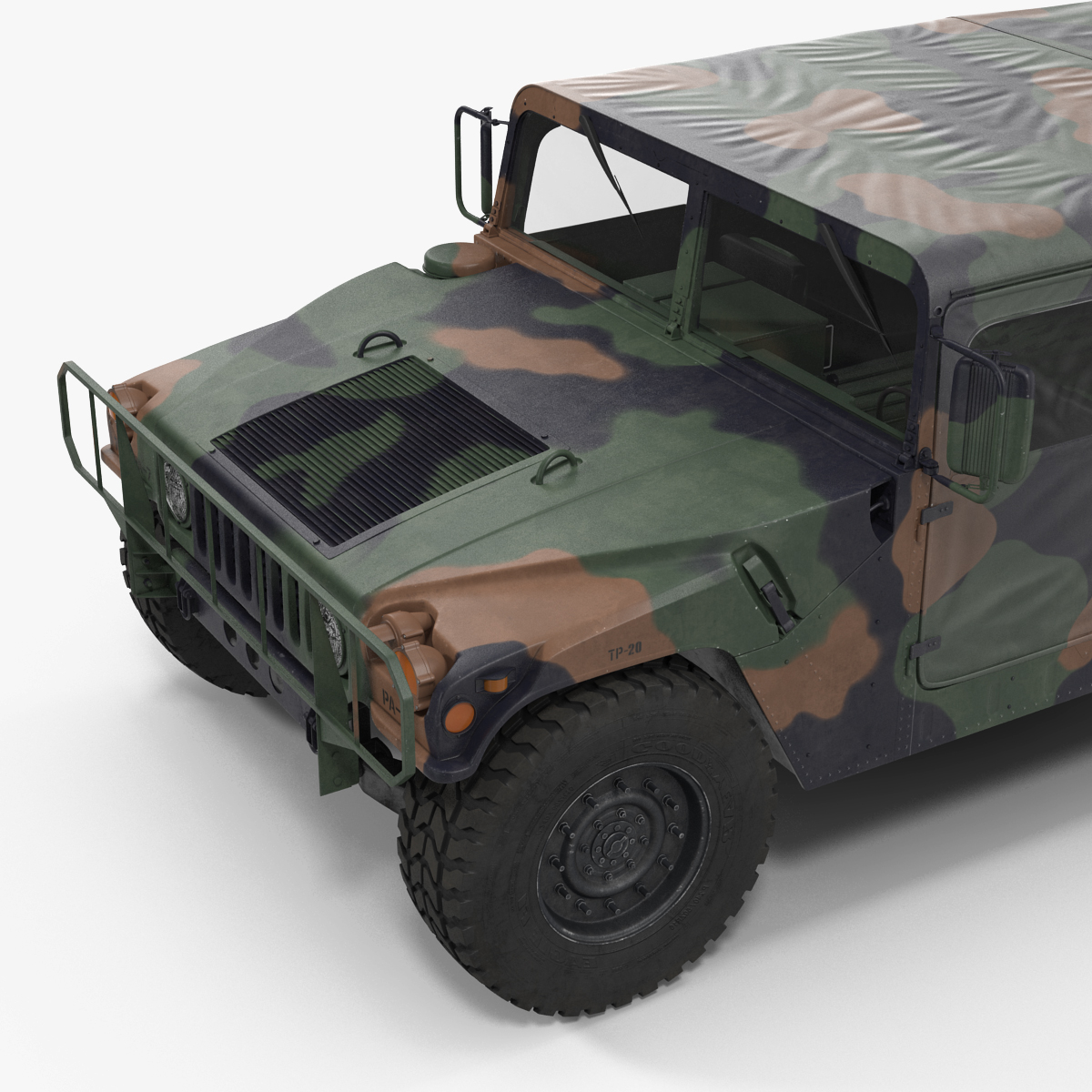 3D model Troop Carrier HMMWV m1035 Camo