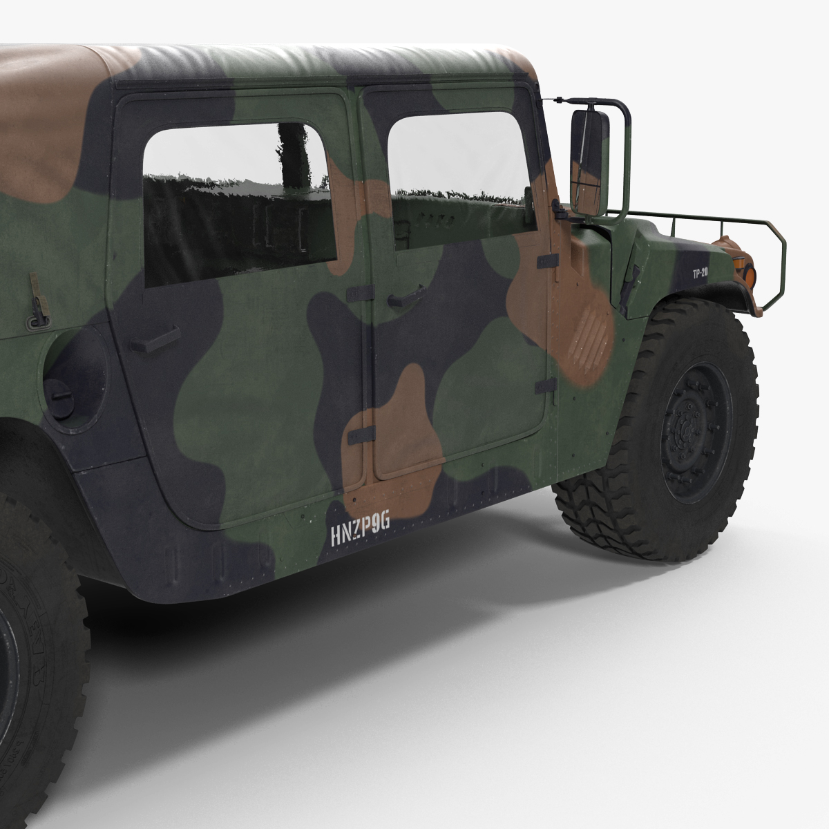 3D model Troop Carrier HMMWV m1035 Camo