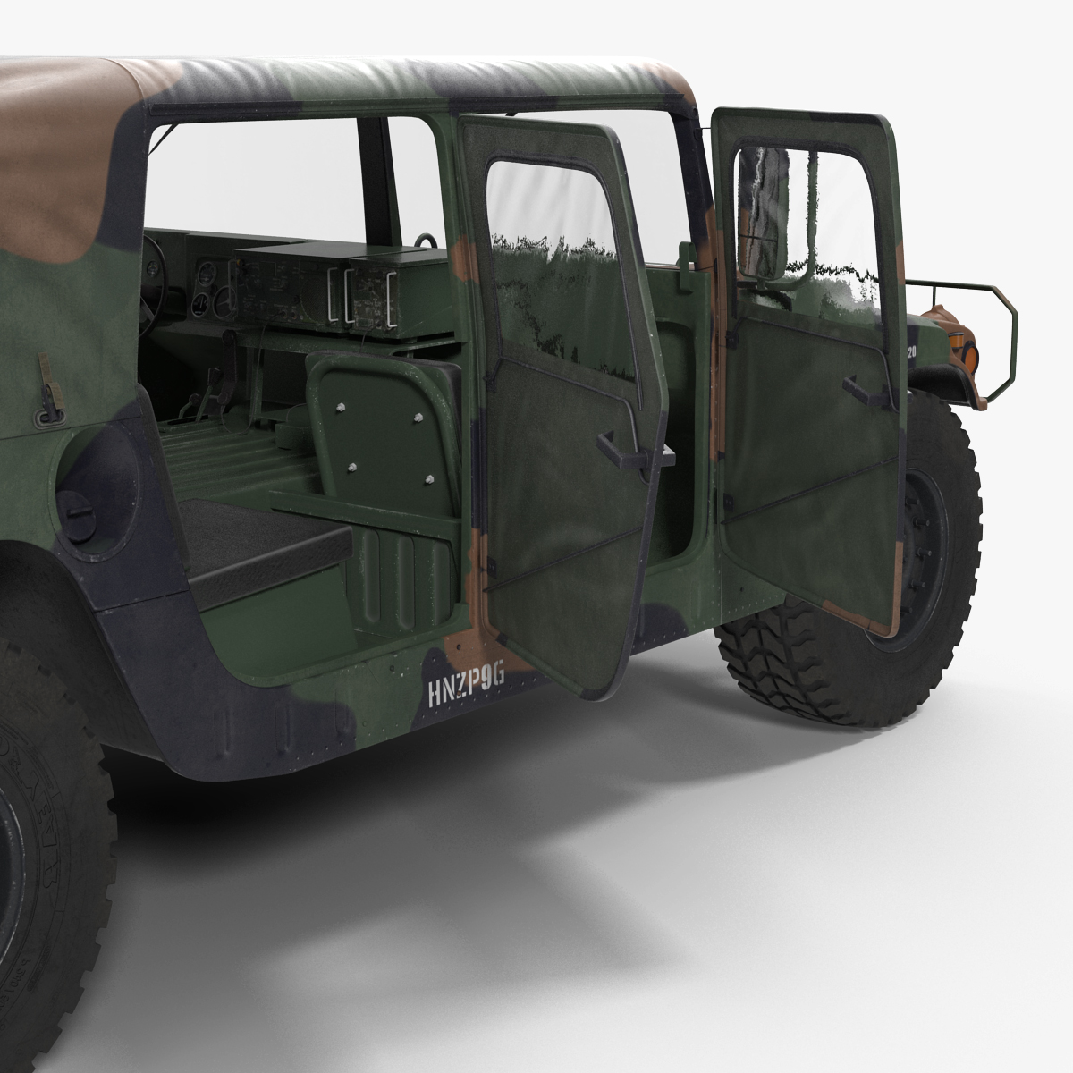 3D model Troop Carrier HMMWV m1035 Camo