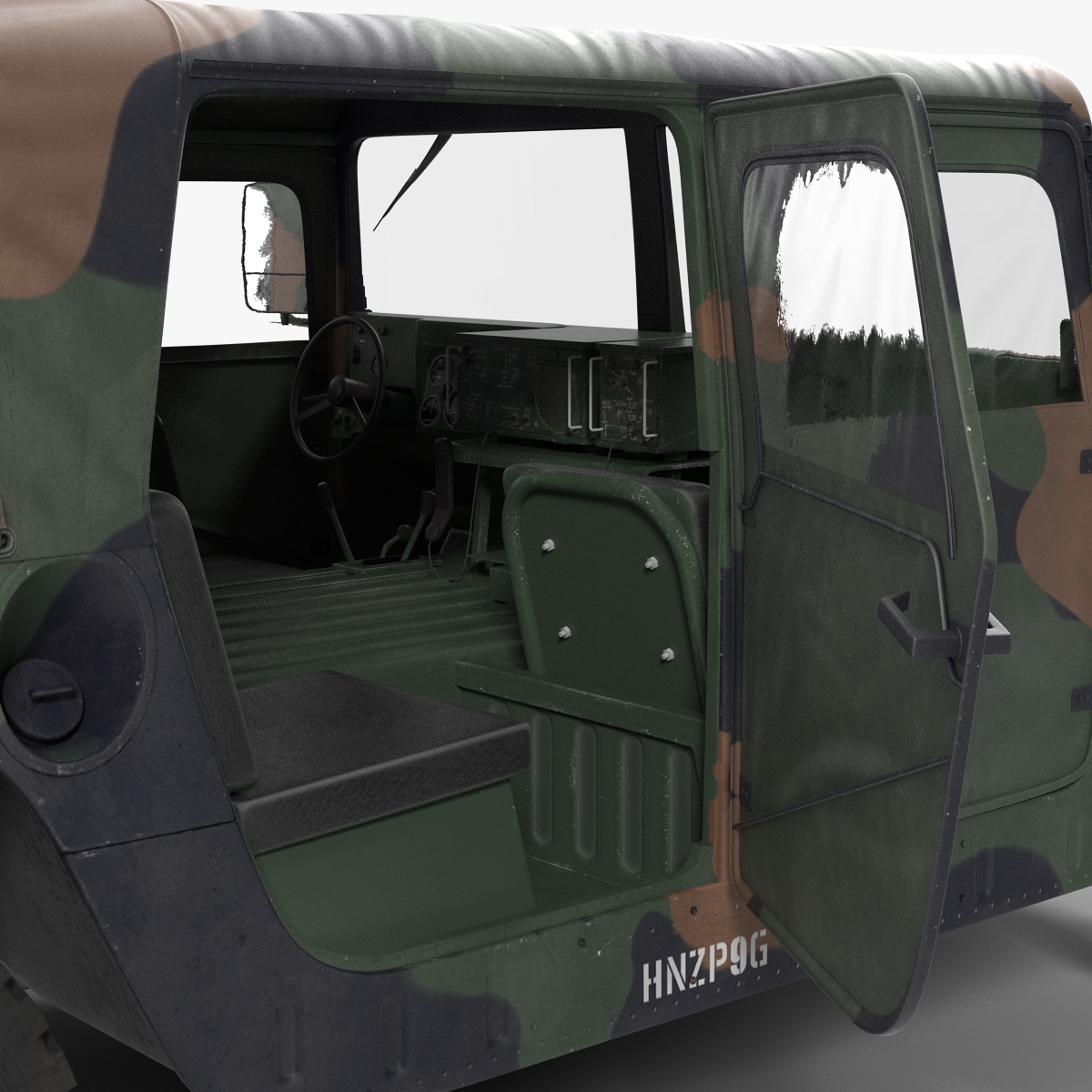 3D model Troop Carrier HMMWV m1035 Camo