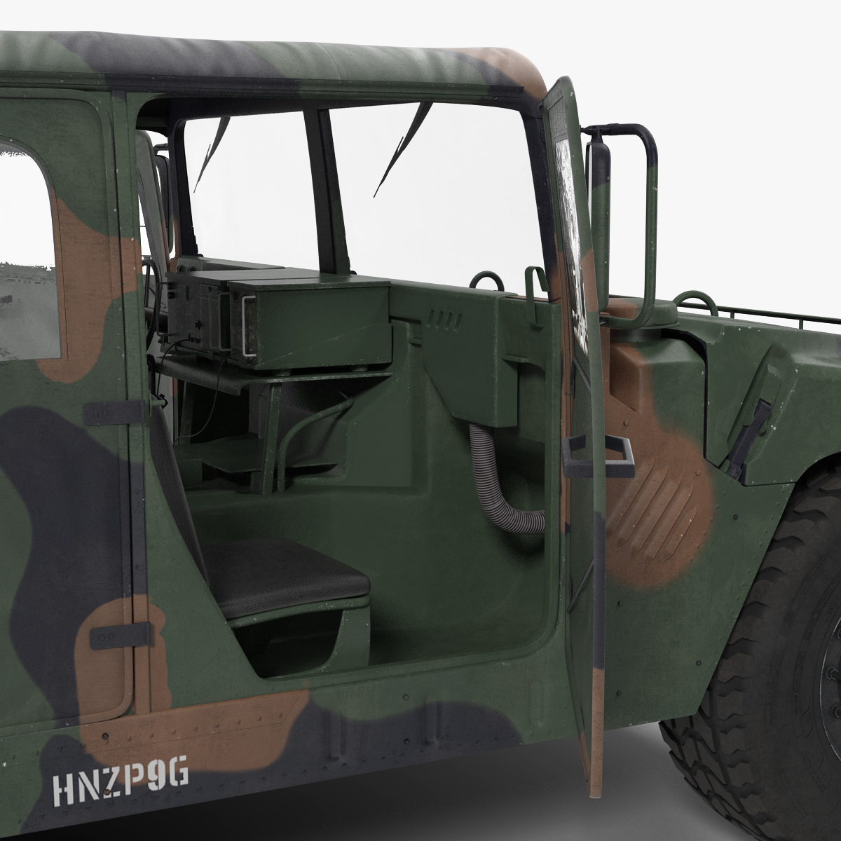 3D model Troop Carrier HMMWV m1035 Camo