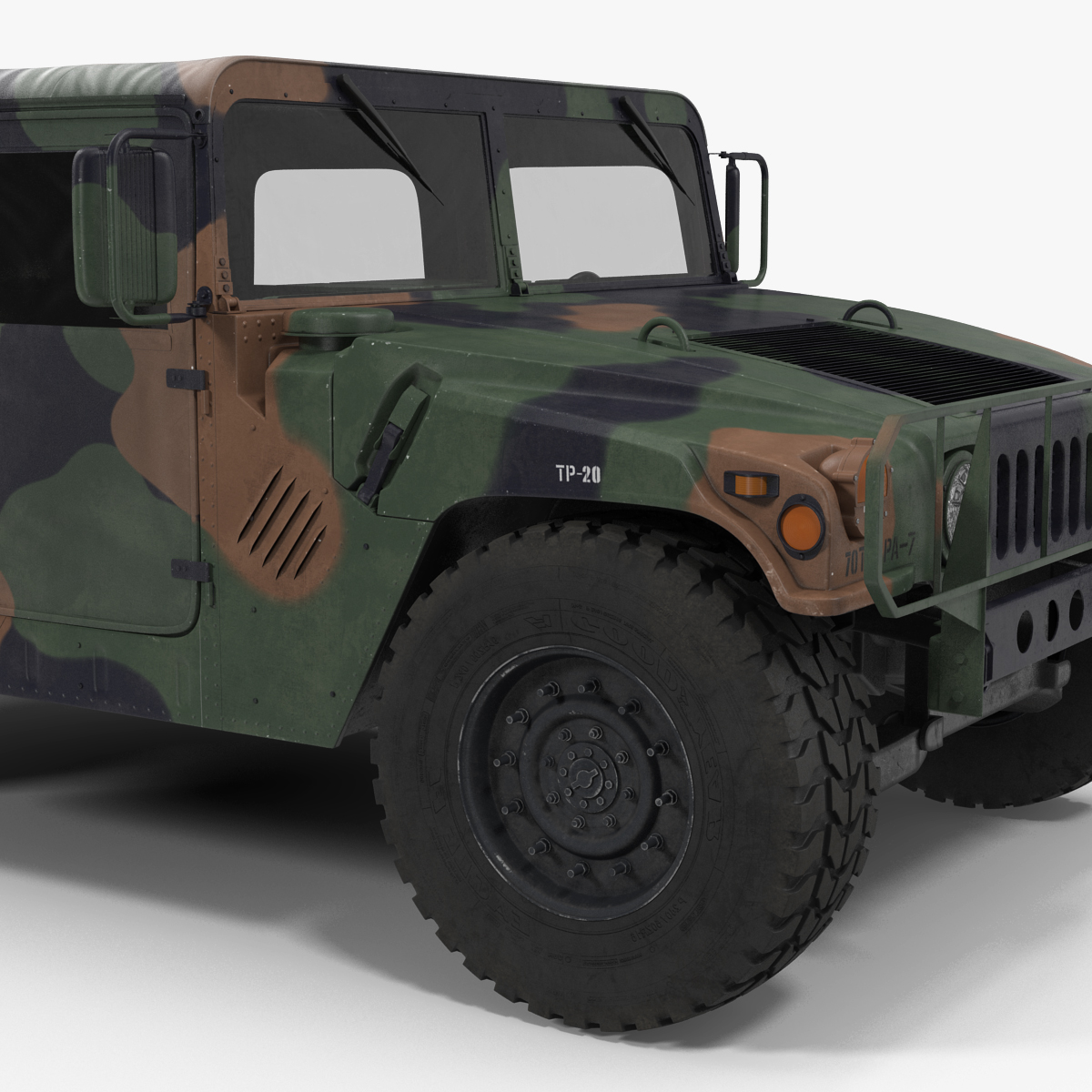 3D model Troop Carrier HMMWV m1035 Camo