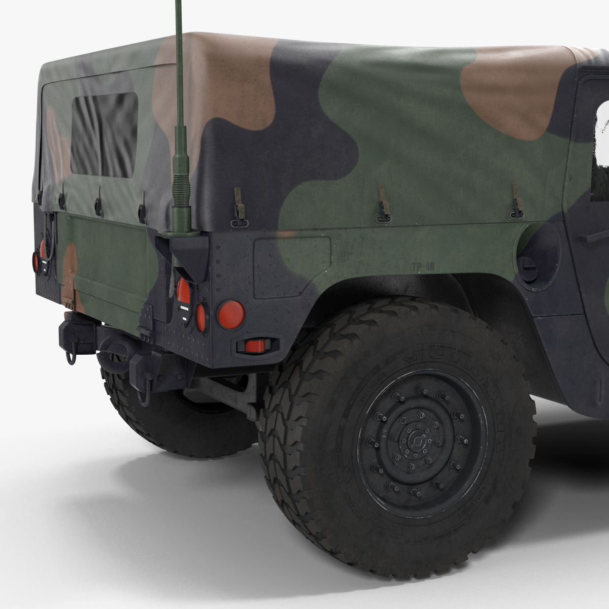 3D model Troop Carrier HMMWV m1035 Camo