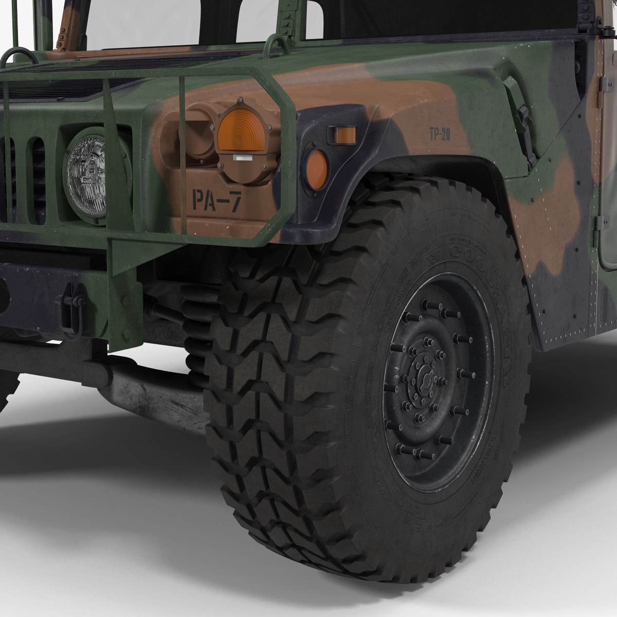 3D model Troop Carrier HMMWV m1035 Camo