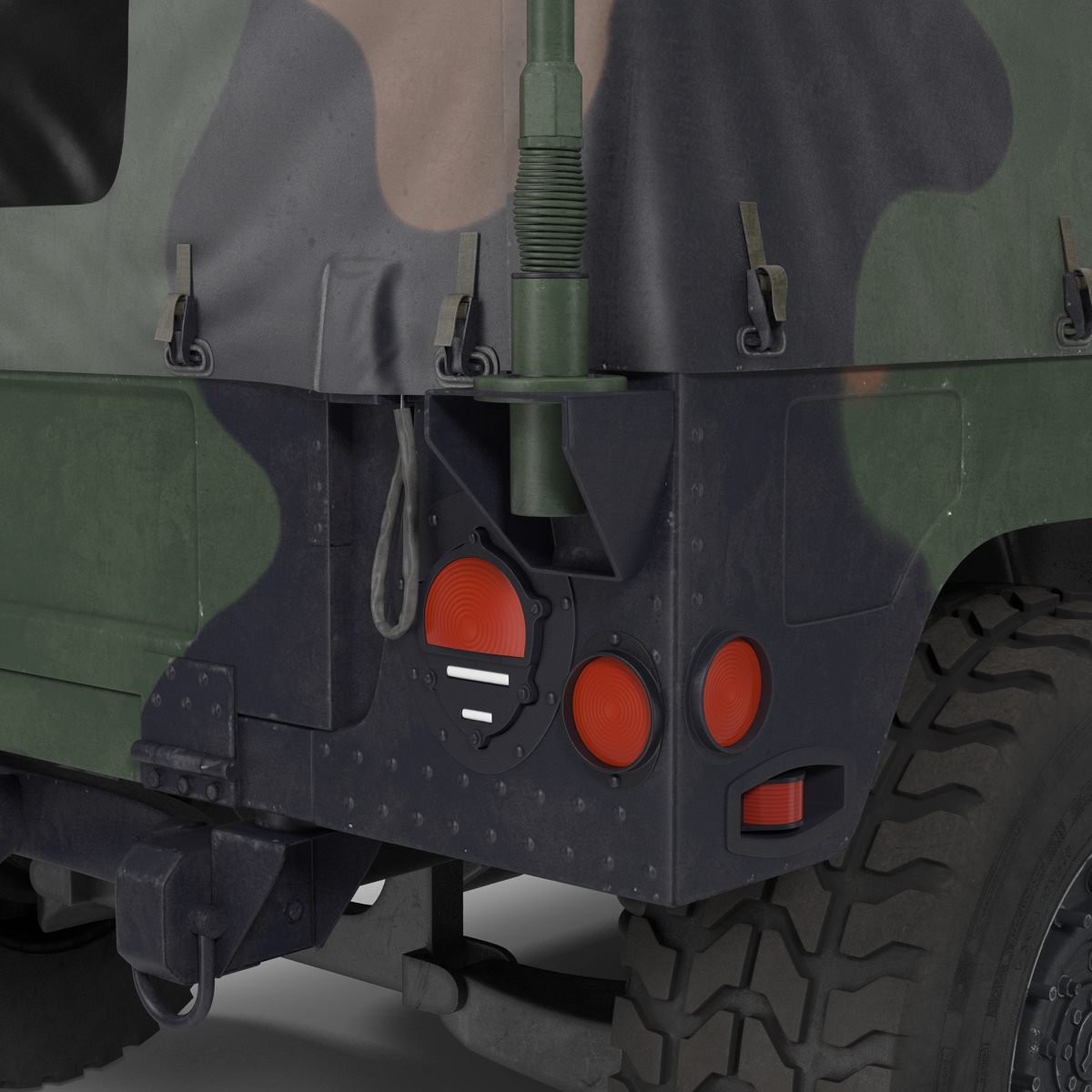 3D model Troop Carrier HMMWV m1035 Camo