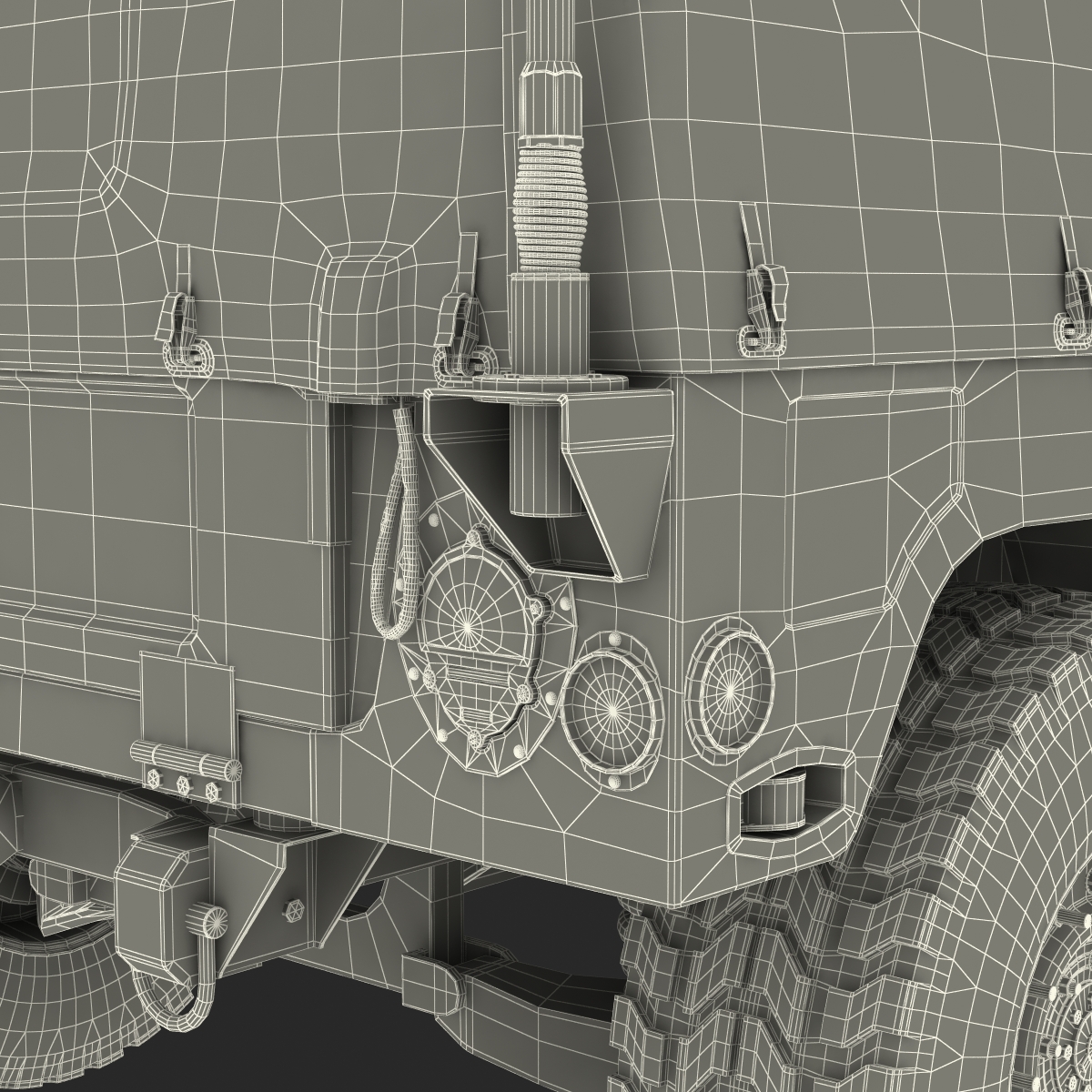 3D model Troop Carrier HMMWV m1035 Camo